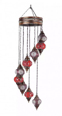 Luster Plafonnière Kräizlüchter Plafonnluucht Luuchten Glas 45x145cm