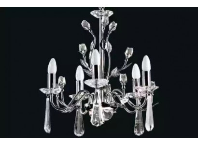 Krounform Wandlampe Mat Kristallspléngel Luuchten Luxuriéisplafong.