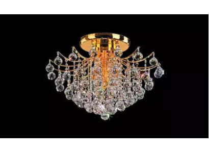 Gëllene Verzéierkroun Luucht Plafongslicht Kristallluucht Luxus Lampe