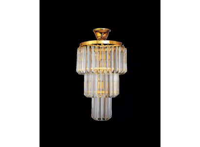 Kronleuchter Plafongsdesign Luxus Kristall Gold Wunnzëmmer Stil Modern