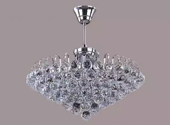 Lüster Plafongsliicht Kronläuchter Sëlwer Plafongslampe Kristall Luucht