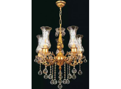 Plafongsliichter Luxus Gold Krouneliichter Plafongslamp Laister Kristall Konscht