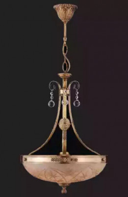 Lüster Plafongsbeliichtung Lüster Plafongslampe Glas Gold Braun