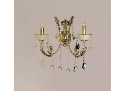 Mauerliichter Mauerlampen Mauerliichter Konscht Lüster Mauer Luucht Gold Kristall