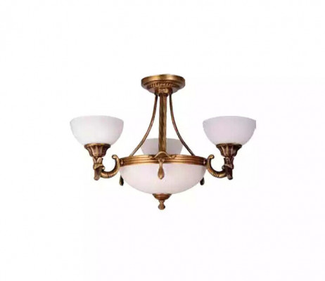 Klassesch wäiss Plafongsluucht hänk Luucht Gold Design Lüster