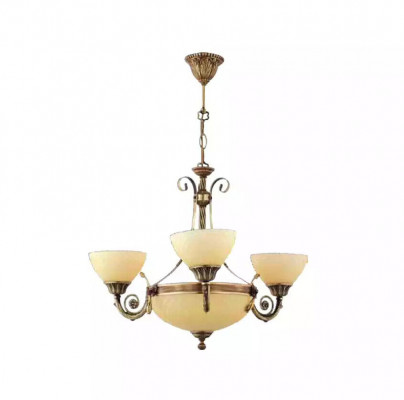 Plafongsliicht Lampe Plafongluucht Lüster Kronluucht Glas Beige Konscht