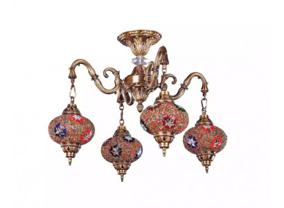 Luxus Plafongsliichter Lüster Kronleuchter Plafongslamp Luuchten Glas Gold