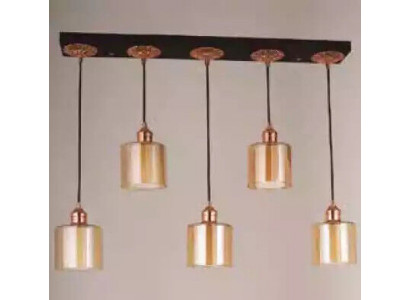 Goldrond Kronleuchter Plafongsliichter Plafongslamp Lüster Luucht