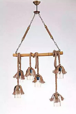 Luucht, Plafongsliichter, Lüster, Kronluuchter, Plafongsluucht, Bambu, Glas, Brong.