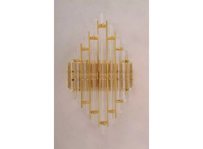 Wandluucht Crystal Wunnzëmmer Wandlampe Luxus Gold Schlofkummer Stil
