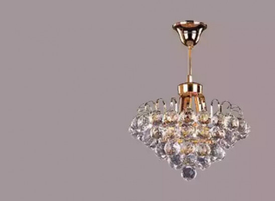 Plafongslampe Plafongslüsterlüster Gold Lüster Kristall Luucht