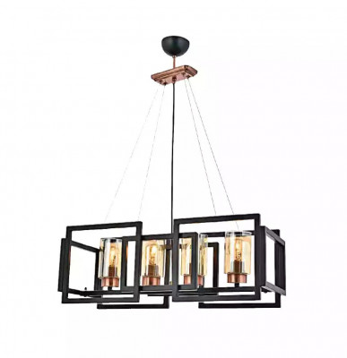 Plafonnière, stilvolle Luucht fir Iesszëmmer, Wunnzëmmer mat glänzendem Glas.