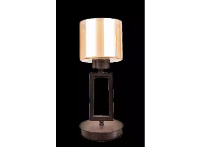 Dëschlampe Dëschleuchte Lampe Luuchten Glas Gold Luucht Dësch Schwaarz