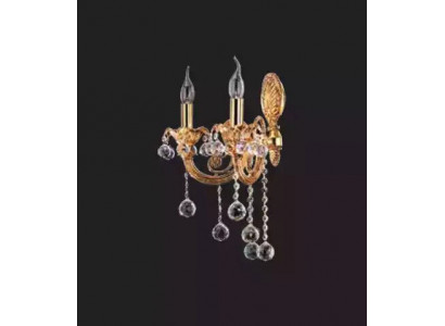 Mauerluucht Mauerlamp Mauerluuchten Konscht Lüster Mauer Luucht Gold Kristall