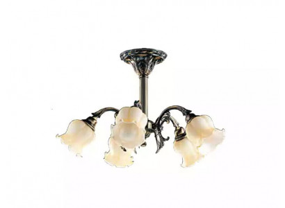 Plafonnière Lüster Kronleuchter Plafonnelamp Luuchten Glas Gro Beige