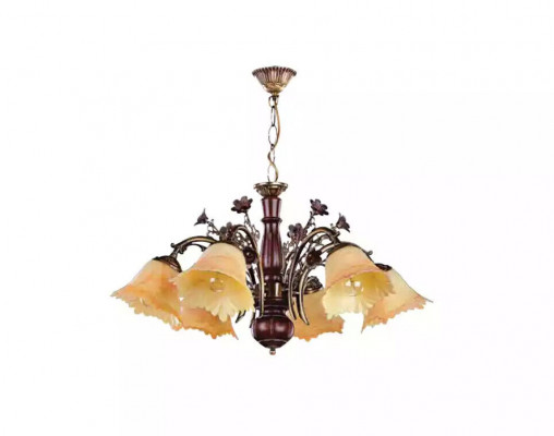 Plafongsdamp Blummen Plafongsliichter Lüster Kroneluuchter Luucht Glas Beige