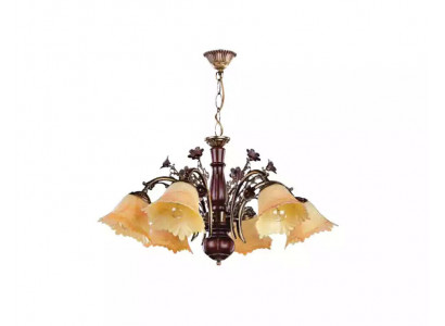 Plafongsdamp Blummen Plafongsliichter Lüster Kroneluuchter Luucht Glas Beige