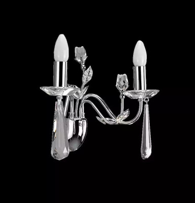 Wandlampe Luuchtekroun Wandliicht Luuschter Wand Kristallluuchten Sëlwer