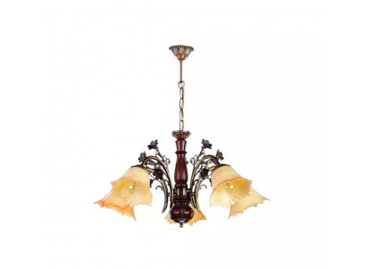 Plafongsdamp Blummen Plafongsleuchter Lüster Krounleuchter Lucht Glas Beige