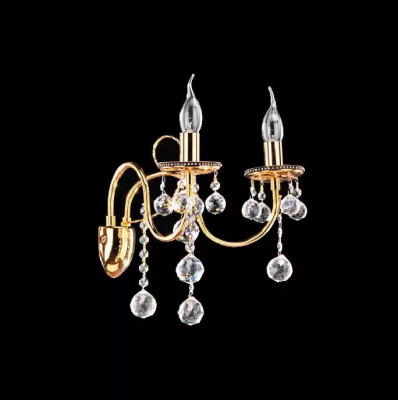 Kandelaber Hänklampe Wandluucht Lüster Wandluuchten Kristall Gold