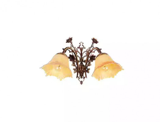 Wandlampe Wandliichter Wandliicht Lüster Wand Lampe Blummen Glas Brong.