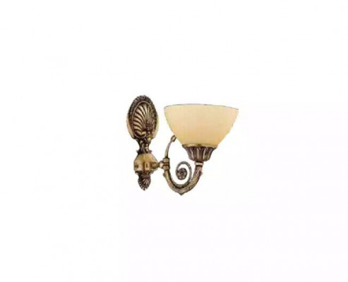 Wandlampe Wandliichter Gold Wandliicht Lüster Wand Luuchten Beige Glas