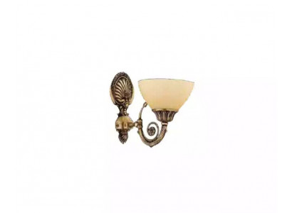 Wandlampe Wandliichter Gold Wandliicht Lüster Wand Luuchten Beige Glas