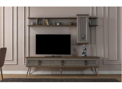 Modern brong Wonnerzëmmer Miwwelen Robust Sideboard Designer Regal 2tlg