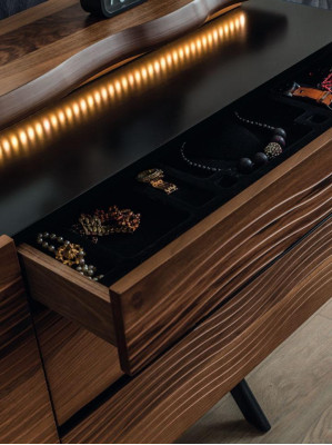 Exklusiven Schminktisch Spigel Holz Kosmetiksdësch Brongen Luxus Konsol