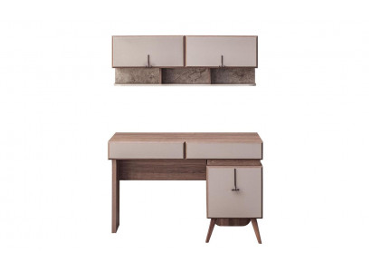 Beige Schreifdësch Luxus Büro-Dësch Mauer-Schaf Computerdësch Set