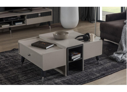 Wäisse Kaffisdësch Modernen Sofadësch Holz Couchdësch Wunnzëmmer Miwwelen