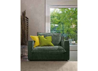 Fautteuil Këssen Miwwelen Relax Design Miwwelen Gréng Lounge Luxus Eenzelsetzeger Prianera
