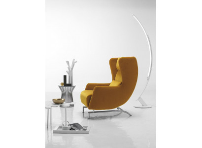 Sëtz Sesselleefstel Design Giel Stoff Wunnzëmmer Miwwelen Ousensëtz Prianera