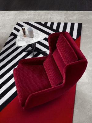 Sëtz Sesselleefstel Design Giel Stoff Wunnzëmmer Miwwelen Ousensëtz Prianera