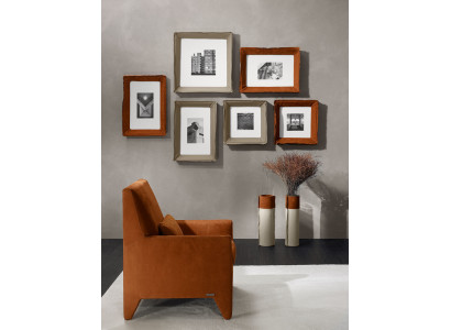 Sesselleffer Modernen Design Wunnzëmmer Gepolstert Einsëtzeger Textil Braun Stil Luxus