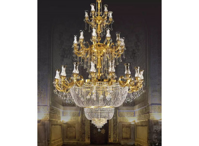 Krounluucht Hänkluucht Foyer Wunnzëmmer Luxus Glanz Luucht 360 cm