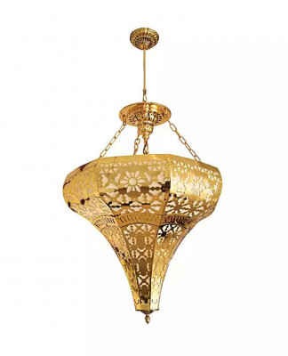 E Plafongsliicht Eng gëllenen Hänklampe Wunnzëmmer Luxus Luucht Luucht