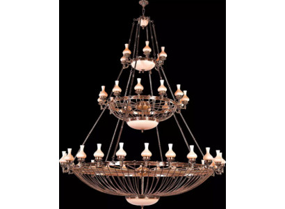 Grouss Luucht Lampe Kronluuchter Luxus Luuchten XXL Plafongslampe 250x300