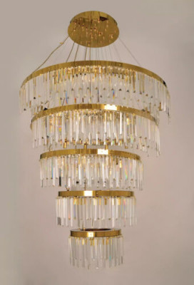Krounluucht Plafongsliichter Luxus Gold Plafongluucht Lustersch Kristall Luucht