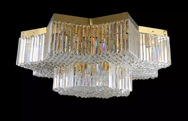 Kristall Lüster Luucht 120x40 Plafongslucht Luxus Plafongslucht Wunnzëmmer