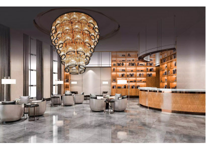 Modern Gold Plafongsliicht fir doheem Wunnzëmmer Nei Luxus Beliichtung fir Stil