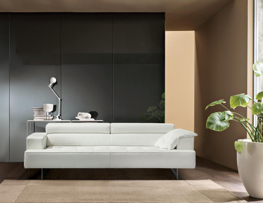 Polster Prianera Miwwelen Dräisiichter Canapé 3 Sëtzer Canapéë Luxus Lieder Canapéë Wäiss