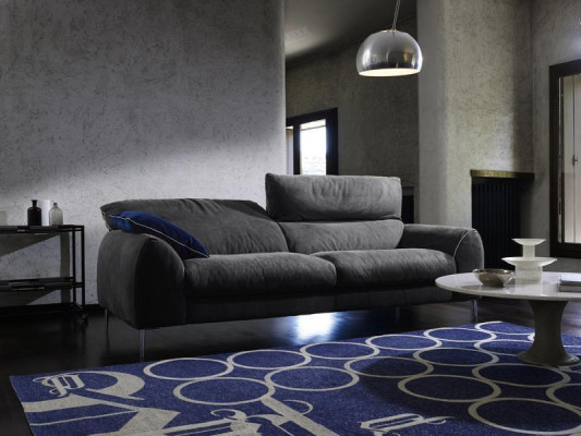 Dreisëtzer Sofa 3 Sëtzer Sofasen Polster Prianera Miwwelen Luxus Textil Couchen Gro.