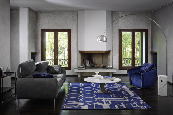 Dreisëtzer Sofa 3 Sëtzer Sofasen Polster Prianera Miwwelen Luxus Textil Couchen Gro.