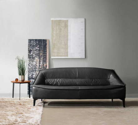 Dräisëtzer Luxus Sofa 3 Sëtzer Sofaen Sëtz Lieder Design Canapé Miwwelen Stil Schwaarz