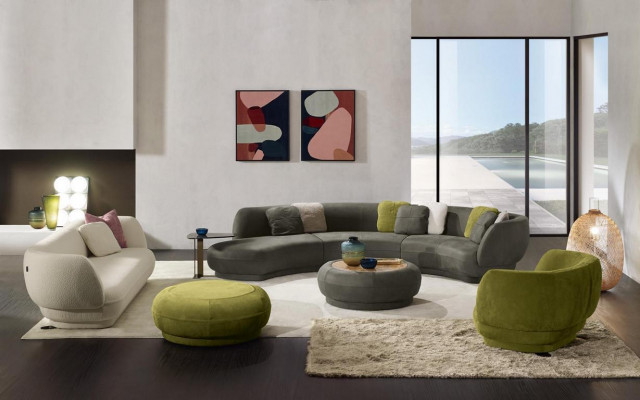 Luxus Dräisëtzer Wäiss Canapé 3-Sëtzer Canapëen Design Modern Design Miwwelen Canapéen