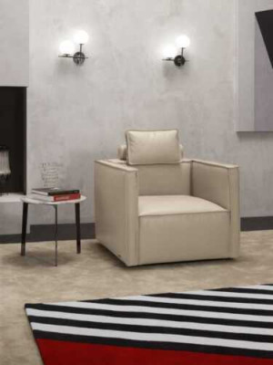 Sesselleefstulle Luxus 1 Sëtz Gepolstert Sëtz Design Beige Sëtz Lieder Prianera Nei