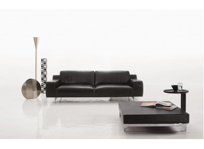Dräisëtz Luxus Sofa 3 Sëtzer Sofas Sëtz Design Couche Miwwelen Stil Lieder Schwaarz