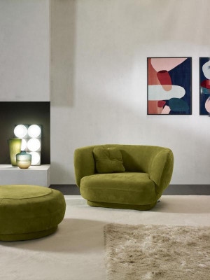 Fotell Sëtz Gréng Prianera Design Wunnzëmmer Polster Eenzelstull Miwwel Luxus Stil