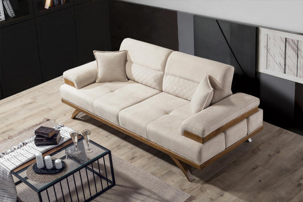 Garnitur Sofagarnitur 3+3+1 Sëtzer Couchtisch Grupp Sofa Sofa 4tlg.Nei